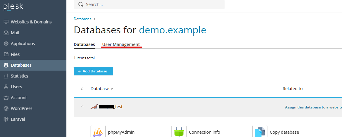 Mysql gebruiker aanmaken