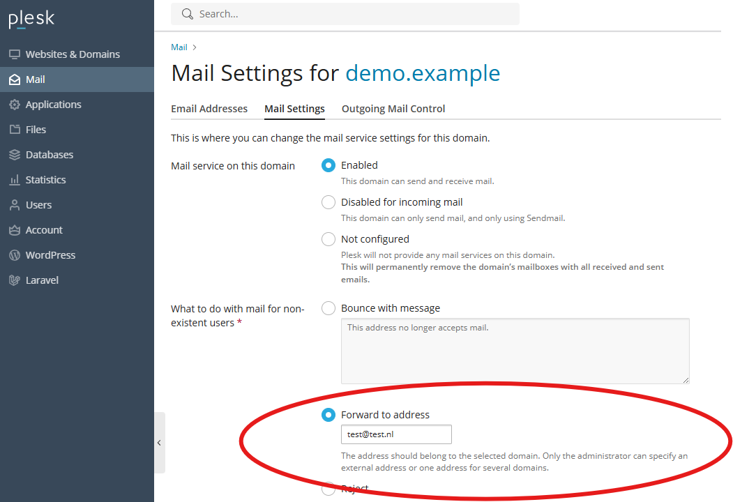 Catchall email aanmaken